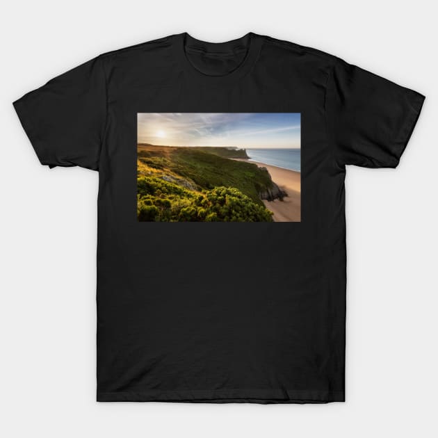 Looking towards Little Tor, Great Tor and Tor Bay, Gower T-Shirt by dasantillo